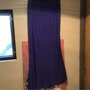 Women’s long purple rayon skirt